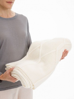 Плед Curve Verve, молочно-белый фото 