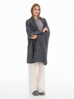 Плед Curve Verve, серый меланж (маренго) фото 