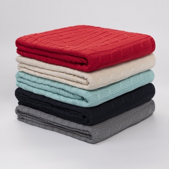 Плед Fado вязаный, красный (без подарочной коробки) фото 