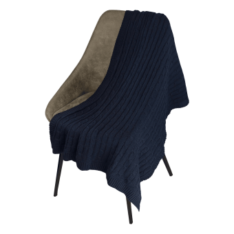 Плед Fado вязаный, синий (без подарочной коробки) фото 