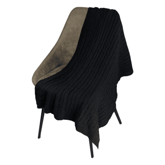 Плед Fado вязаный, темно-синий (без подарочной коробки) фото 