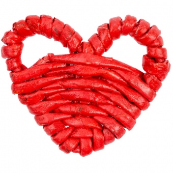 Плетеная фигурка Adorno, красное сердце фото 