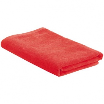 Пляжное полотенце в сумке SoaKing, красное фото 