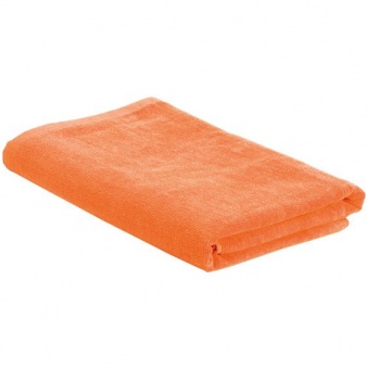 Пляжное полотенце в сумке SoaKing, оранжевое фото 