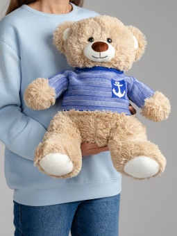 Плюшевый мишка Teddy в вязаном свитере на заказ, большой фото 