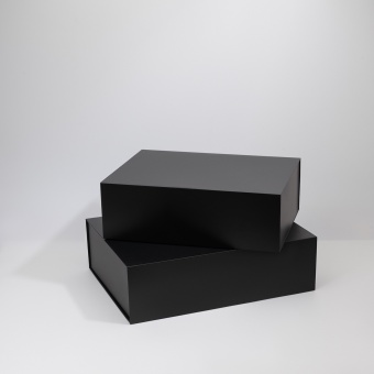 Подарочная коробка-трансформер большая, черная фото 