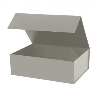 Подарочная коробка-трансформер средняя, серая фото 