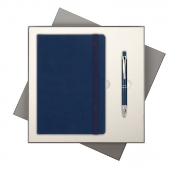 Подарочный набор Portobello/BtoBook Latte ST синий (Ежедневник недат А5, Ручка) фото 