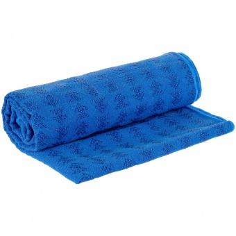 Полотенце-коврик для йоги Zen, синее фото 