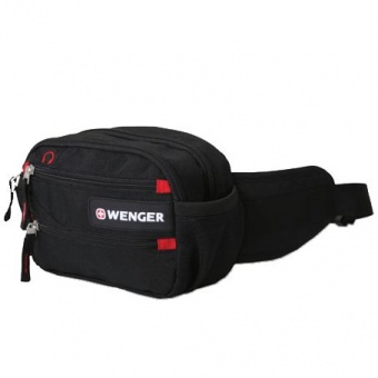 Поясная сумка Funny Pack, черная с красным фото 
