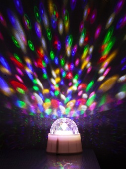 Проекционный светильник Gauss Disco, настольный, белый фото 