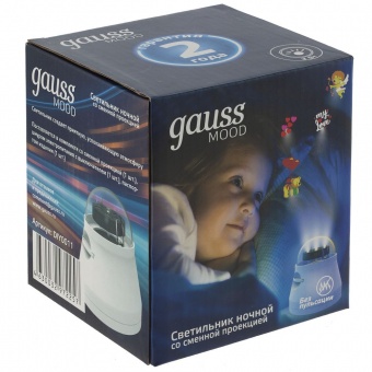 Проекционный светильник Gauss Mood, настольный, белый фото 