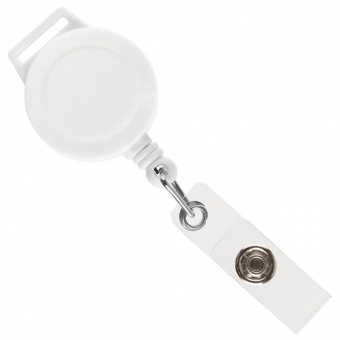Ретрактор Attach с ушком для ленты, белый фото 
