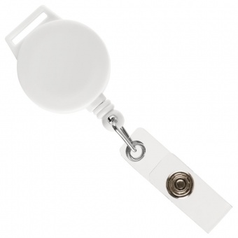Ретрактор Attach с ушком для ленты, белый фото 
