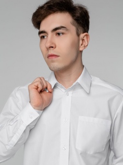 Рубашка мужская с длинным рукавом Collar, белая фото 2