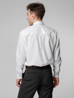 Рубашка мужская с длинным рукавом Collar, белая фото 9