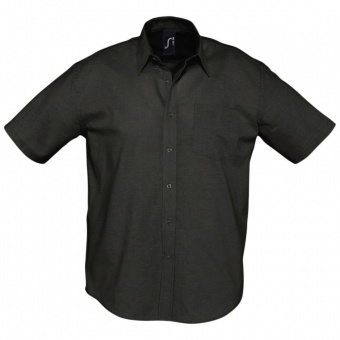 Рубашка мужская с коротким рукавом Brisbane, черная фото 3