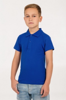 Рубашка поло детская Virma Kids, ярко-синяя фото 3