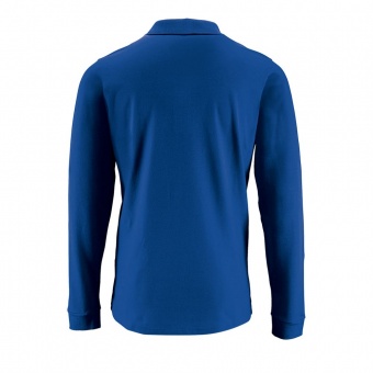 Рубашка поло мужская с длинным рукавом Perfect LSL Men, ярко-синяя фото 4