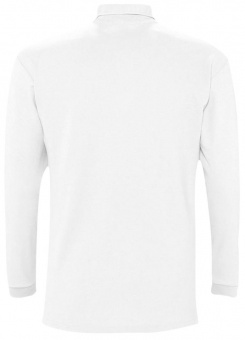 Рубашка поло мужская с длинным рукавом Winter II 210 белая фото 5