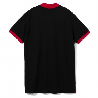 Рубашка поло Prince 190, черная с красным фото 8