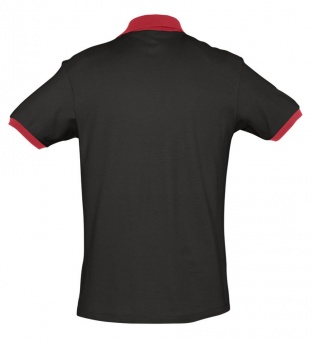 Рубашка поло Prince 190, черная с красным фото 5