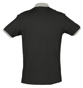 Рубашка поло Prince 190, черная с серым фото 4