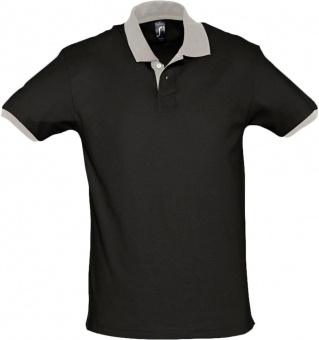 Рубашка поло Prince 190, черная с серым фото 5