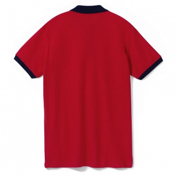 Рубашка поло Prince 190, красная с темно-синим фото 10