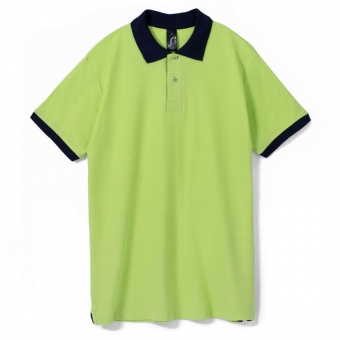Рубашка поло Prince 190, зеленое яблоко с темно-синим фото 9
