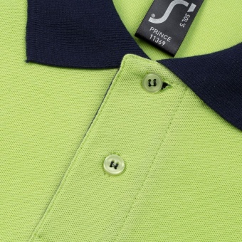 Рубашка поло Prince 190, зеленое яблоко с темно-синим фото 10