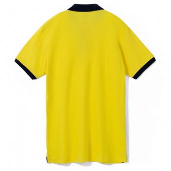 Рубашка поло Prince 190, желтая с темно-синим фото 9