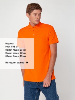 Рубашка поло мужская Virma Light, оранжевая фото 21