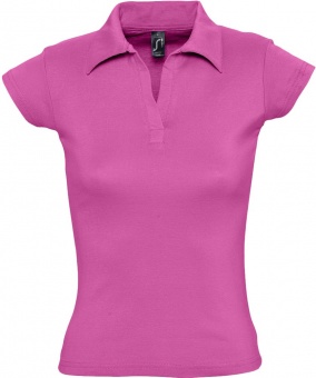 Рубашка поло женская без пуговиц Pretty 220, ярко-розовая фото 6