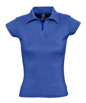 Рубашка поло женская без пуговиц Pretty 220, ярко-синяя (royal) фото 5