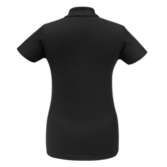 Рубашка поло женская ID.001 черная фото 3