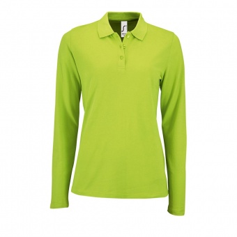 Рубашка поло женская с длинным рукавом Perfect LSL Women, зеленое яблоко фото 2