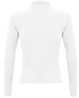 Рубашка поло женская с длинным рукавом Podium 210 белая фото 3