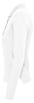 Рубашка поло женская с длинным рукавом Podium 210 белая фото 5