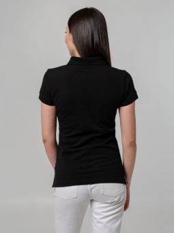 Рубашка поло женская Virma Premium Lady, черная фото 10