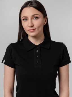 Рубашка поло женская Virma Premium Lady, черная фото 11