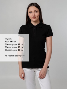Рубашка поло женская Virma Premium Lady, черная фото 13