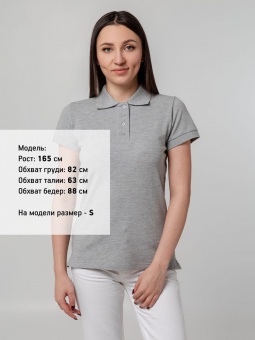 Рубашка поло женская Virma Premium Lady, серый меланж фото 12