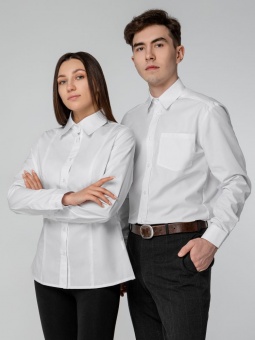 Рубашка женская с длинным рукавом Collar, белая фото 3