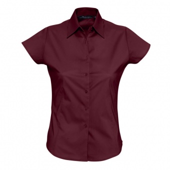 Рубашка женская с коротким рукавом Excess, бордовая фото 5