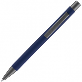 Ручка шариковая Atento Soft Touch, темно-синяя фото 
