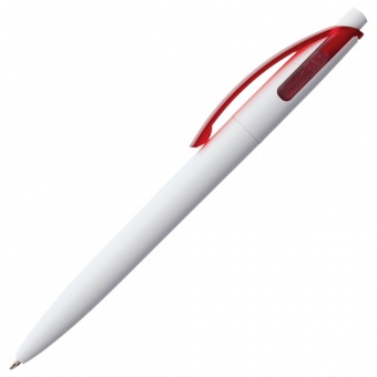 Ручка шариковая Bento, белая с красным фото 2