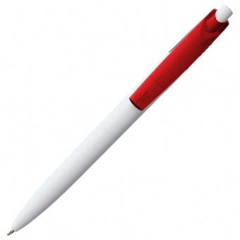 Ручка шариковая Bento, белая с красным фото 3