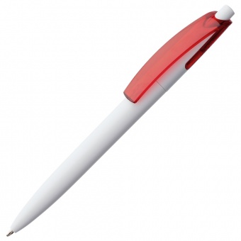 Ручка шариковая Bento, белая с красным фото 4