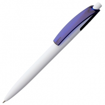 Ручка шариковая Bento, белая с синим фото 